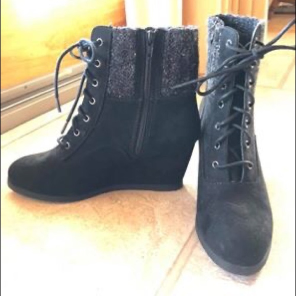 SO Ankle Boot Wedges Black